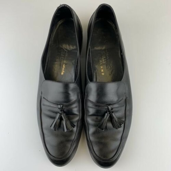 Bally Other - BALLY Mens Dress Shoes Fine Black Leather Casual Italian Tassel Loafers Size 14